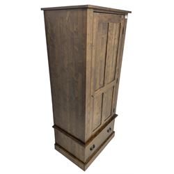 Laura Ashley - 'Garrat' chestnut single wardrobe, fitted with single panelled door over a deep drawer
