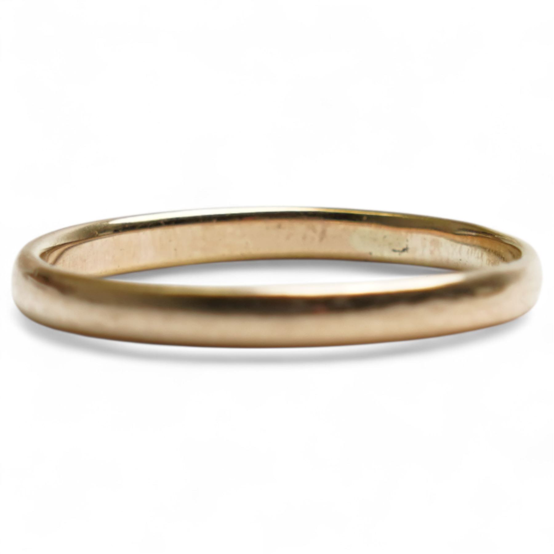 Two 9ct gold wedding bands, hallmarked