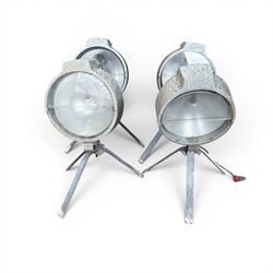 Bullfinch Lighting - collection of four gas floodlights on tripod bases (Small Stands)