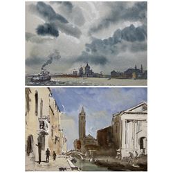 Anthony Flemming (British 1936-): Venice, pair pen and watercolours signed 17cm x 24.5cm (...