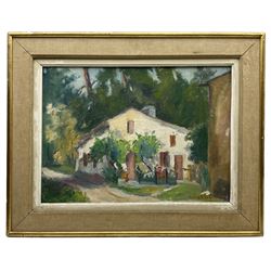 Franek la Broulle (French mid 20th century): 'Moulin de la Billardiere', oil on canvas signed and dated 1949, titled verso 40cm x 54cm