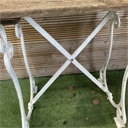 19th century white painted cast iron garden table - THIS LOT IS TO BE COLLECTED BY APPOINTMENT FROM DUGGLEBY STORAGE, GREAT HILL, EASTFIELD, SCARBOROUGH, YO11 3TX