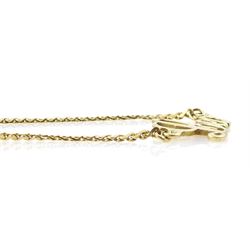 17ct gold 'Leo' necklace, approx 4.7gm