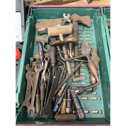 Tools to include, record clamps, hand crank drills, black and decker battery drill and other - THIS LOT IS TO BE COLLECTED BY APPOINTMENT FROM DUGGLEBY STORAGE, GREAT HILL, EASTFIELD, SCARBOROUGH, YO11 3TX