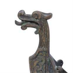 Danish viking ship, in the manor of Edward Aagaard, upon a wooden stand, marked Denmark to the bow of the ship, L41cm 