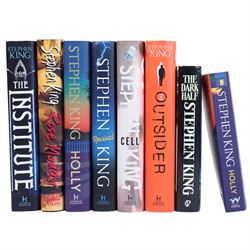 Eight Stephen King novels, to include 1995 first United States edition 'Rose Madder' hardback, collectors edition 'Holly' hardback, and four other first editions