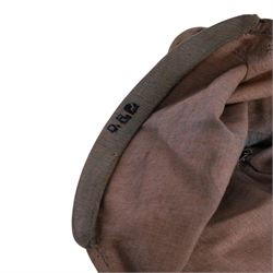 WWI canvas Pickelhaube Überzug (helmet cover), with ventilated finial cover, stamped D.H.P inside 