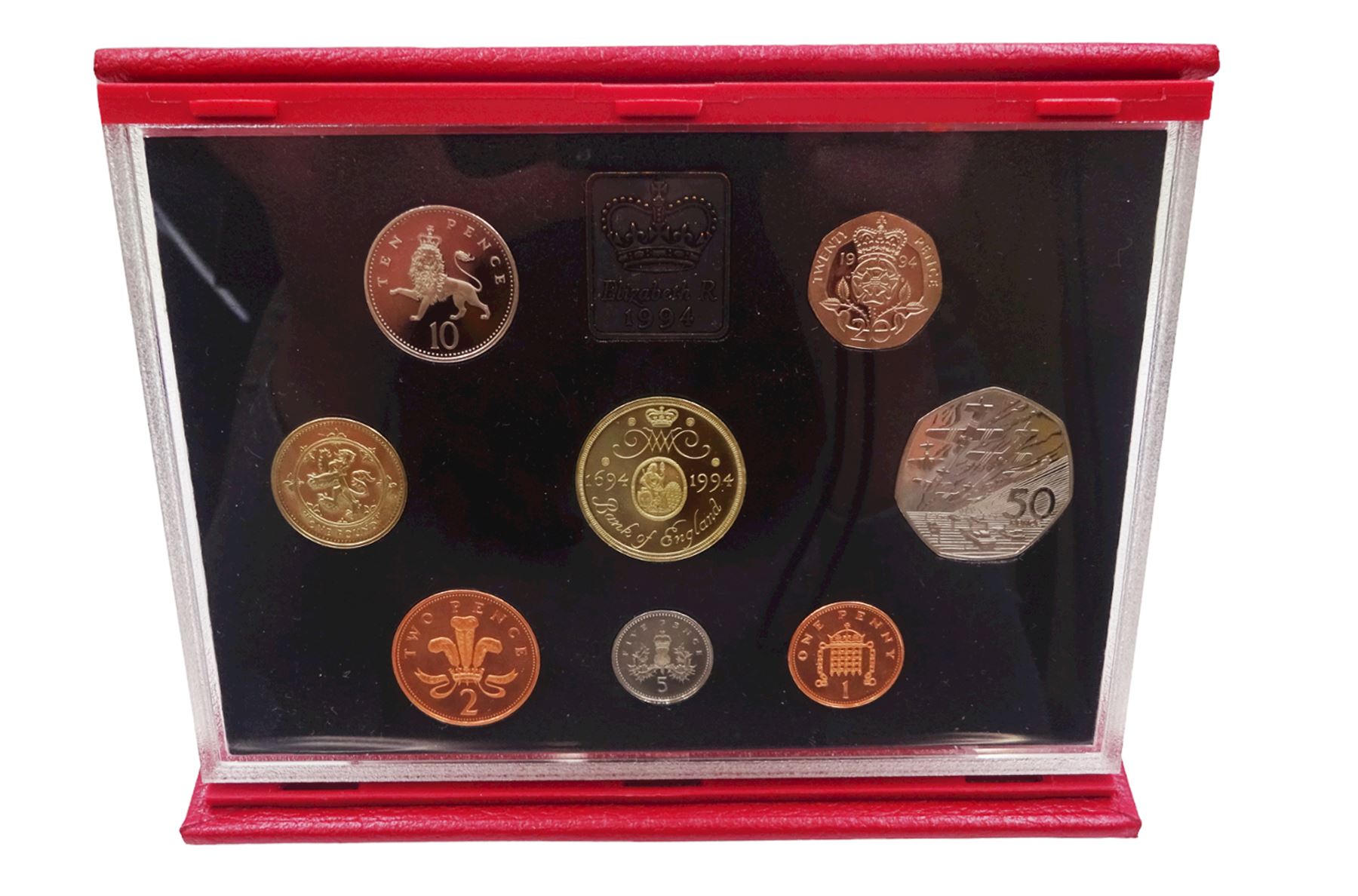 The Royal Mint United Kingdom 1994 proof coin collection, 1994 and 1996 silver proof one pound coins, all cased with certificates, 'From Old Pennies to Decimal Pence' coin set in card folder, etc.