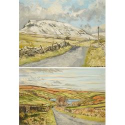 Thomas Leslie Kerkham (Yorkshire 1918-1986): The Rolling Hills of the Dales, two oils on c...