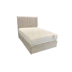 Highgrove - 4' 6' standard divan bed with headboard, with pocket sprung mattress 