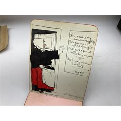 Early 20th century album containing illustrations, poems, quotations etc