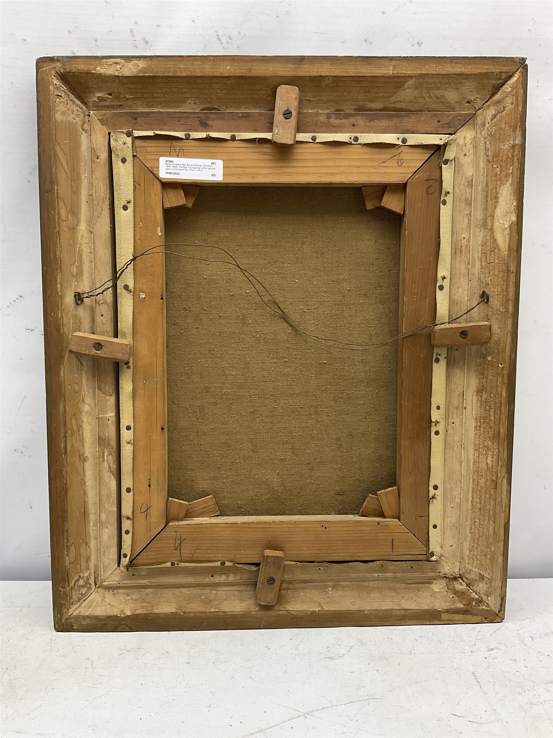 Henry Charles 'Hal' Bevan-Petman (Scottish 1894-1980): Portrait of a Spaniel, oil on canvas signed and dated '52, 37cm x 29cm