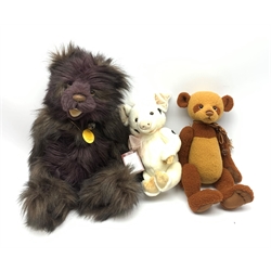 Three Charlie Bears - 'Chuckles' H53cm, 'Truffles' and 'Ben', all designed by Isabelle Lee with labels (3)