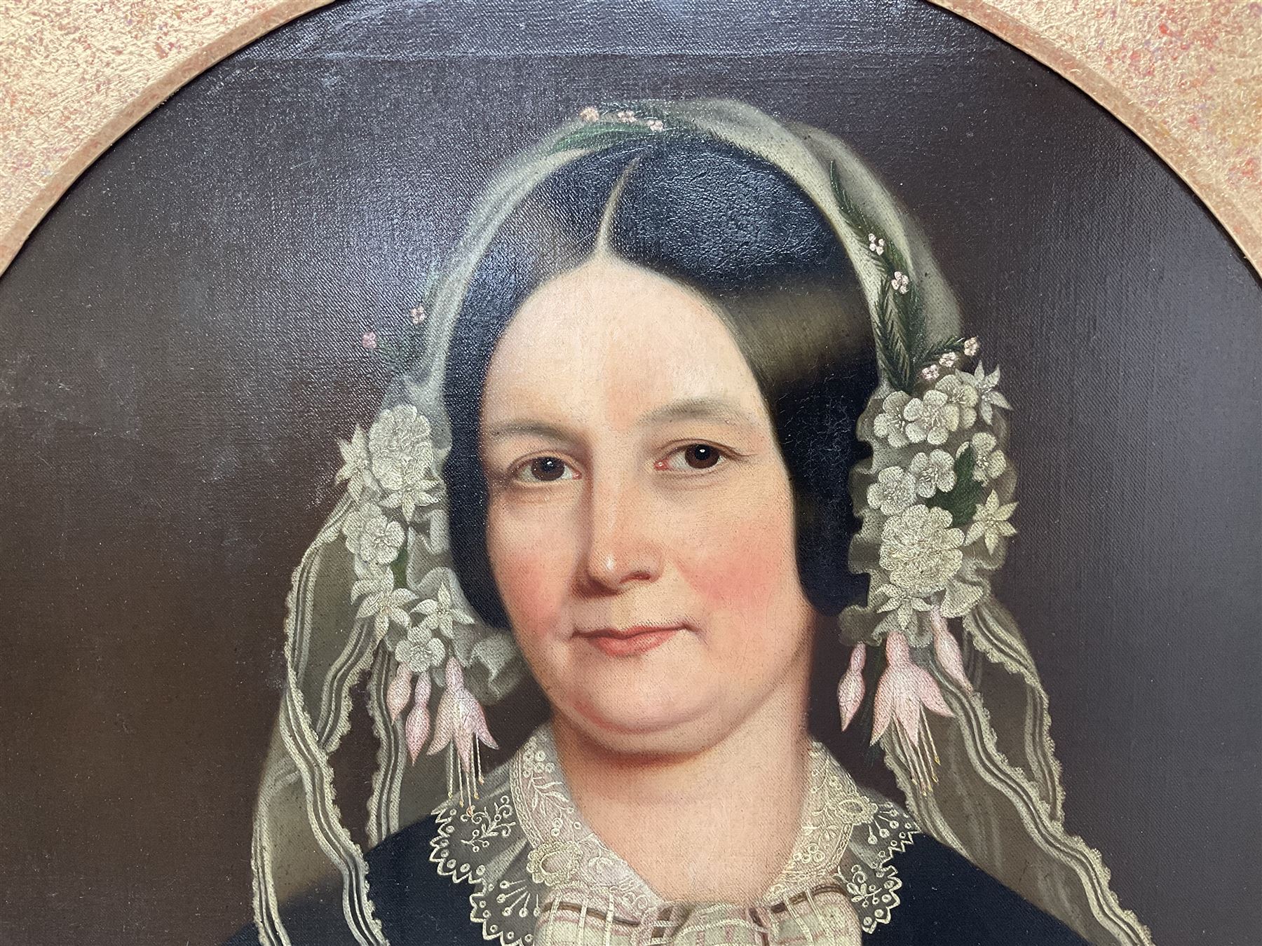 Mrs Richard Hardey (Hannah Maria Hudson) (Hull 1815-1865): George Earle (1782-1863) and Mary Foster - Half Length Portraits, pair oval oils on canvas, the latter signed and dated 1854 verso 74cm x 62cm (2) 

Notes: Hannah Maria Hudson, daughter of Wesleyan Minister Revd. Benjamin Brook Hudson and his wife Hannah, was born in Dumfries in 1815, but soon moved to Barrow upon Humber where her father was a minister. She married Mr Richard Hardey (1816-1889) on 23rd April 1840 and the couple moved to Hull. Hannah worked as a talented, if relatively unknown, portrait painter, working under the name of 'Mrs Richard Hardey'. Sadly, Hannah developed breast cancer and died in January 1865, while Richard went on to work as a successful portrait photographer. 

George Earle Jnr was the son of George Earle Snr (1748-1827), who migrated to Hull c.1777 and established himself as a stonemason, architect and speculative builder, and Mary Hargrave, daughter of stone mason and carver-gilder, Jeremiah Hargrave. George Jnr. married Mary Foster at St Mary's Church, Sculcoates on 19th February 1811, and, alongside his brother Thomas, established a business as Hull merchants who were, for a time, the town's leading importers of slate, stone, and Italian marble. In the 1851 census, he is listed as a 'Merchant, Ship Owner & Cement Manufacturer'. George Jnr's nephews Charles Foster Earle (1819-1870) and William Joel Earle (1824-1871) would go on to found C and W Earle (Earle's Shipbuilding) in 1845, having bought the Junction Foundry from James Livingston who built the first iron steam packet in 1831.