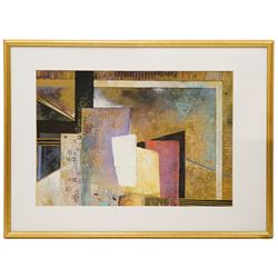 James Turco (American 1960-): Abstracts, pair large prints in colours with gilt signed in the plate 59cm x 85cm (2)