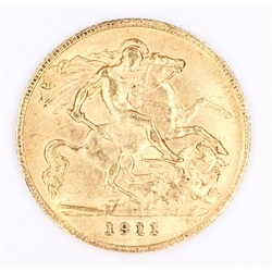  1911 gold half sovereign  