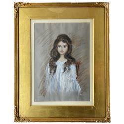 P C Helleu (French 1859-1927): Portrait of a Young Woman, pastel signed 'Helleu' and dated 1910, 67cm x 48cm
Provenance: same family ownership since 1989