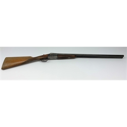 Spanish Armas Erbi 12-bore boxlock non-ejector side-by-side double barrel shotgun with walnut stock and 71cm barrels, No.21051, L115cm overall SHOTGUN CERTIFICATE REQUIRED
