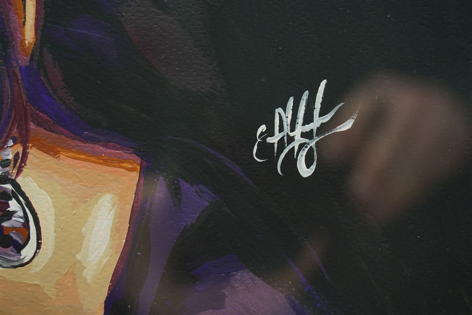 E A Chernenko (Ukrainian contemporary): Sharon and Ozzy Osbourne - Pop Art, acrylic on paper signed, certificate of authenticity verso 29cm x 41cm