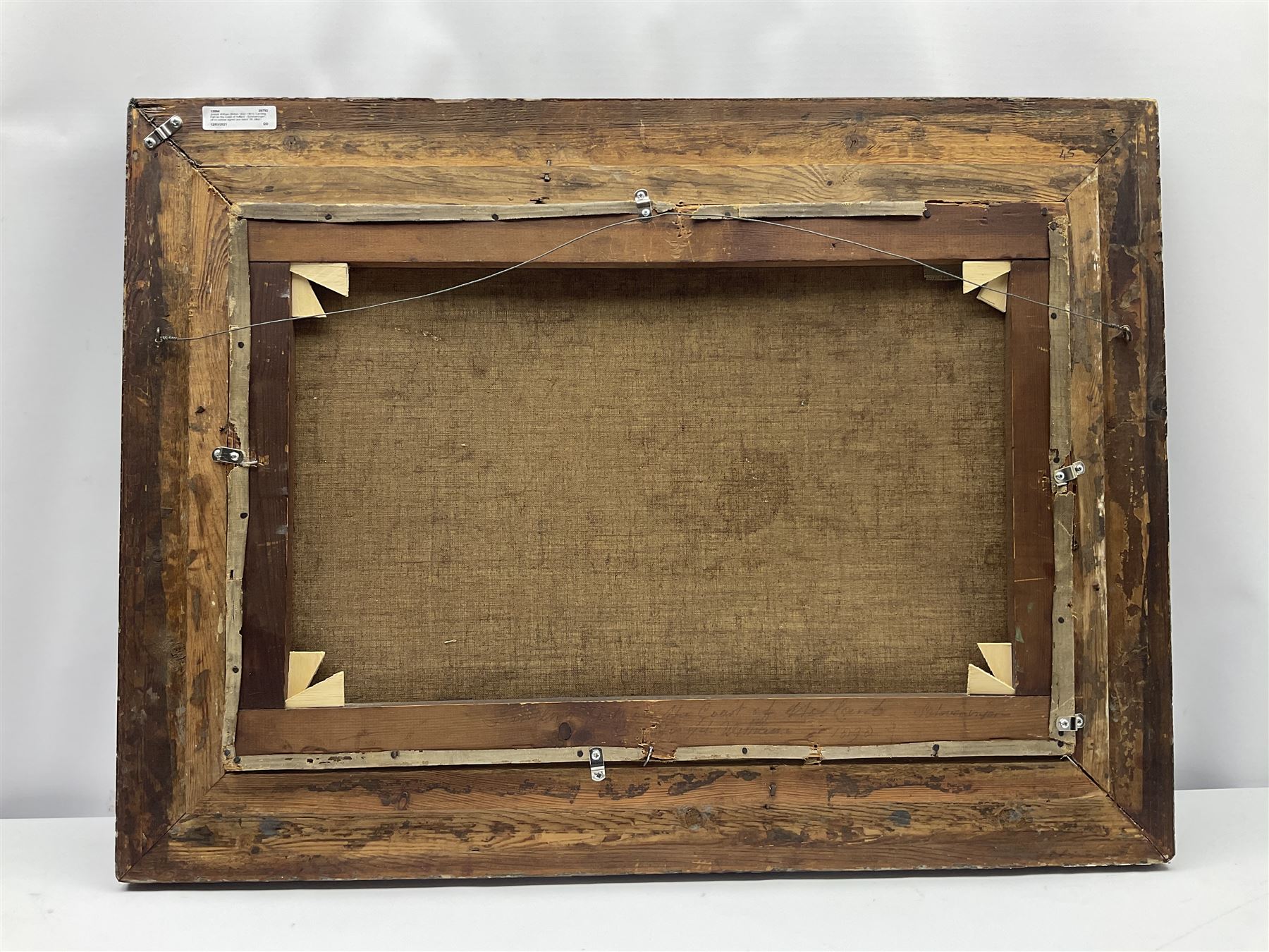 Joseph Witham (British 1832-1901): 'Landing Fish on the Coast of Holland - Scheveningen', oil on canvas signed and dated '98, titled inscribed and dated 1898 on the stretcher 40cm x 60cm