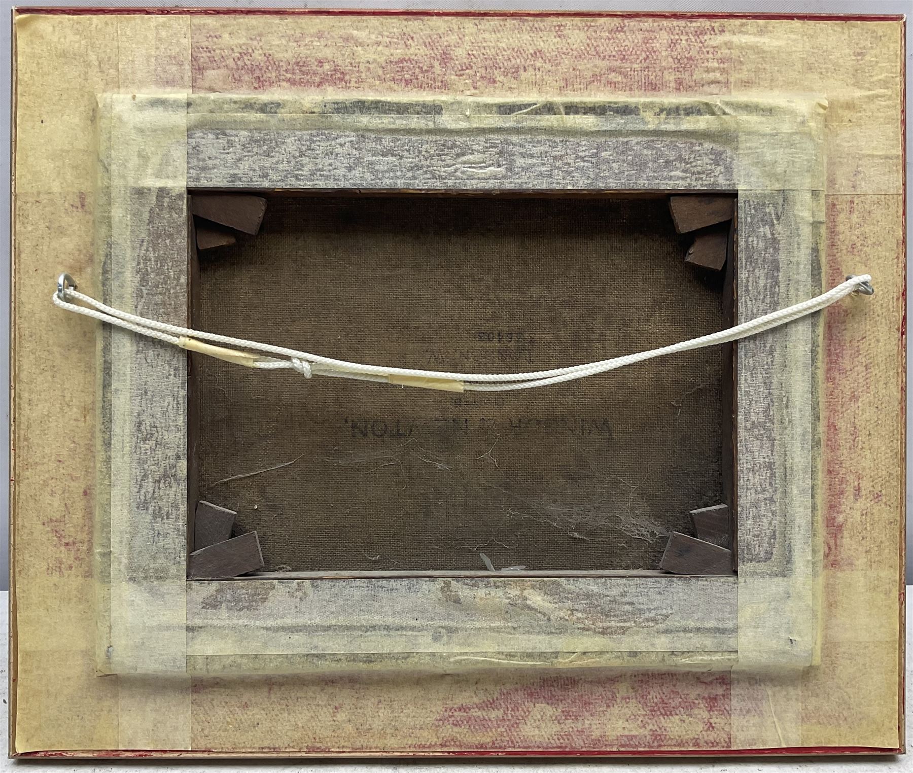 George Wright (British 1860-1942): The Stagecoach, oil on canvas signed 18cm x 24cm