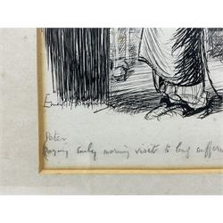 Ernest Howard Shepard OBE MC (British 1879-1976): 'Uncle John - what do you do in the morning when you feel too well?', pen and ink cartoon signed, titled in pencil 24cm x 28cm 
Provenance: private collection, purchased David Duggleby Ltd 4th December 2000 Lot 394