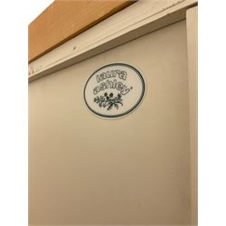 Laura Ashley cream finish double wardrobe with drawer to base, panelled doors