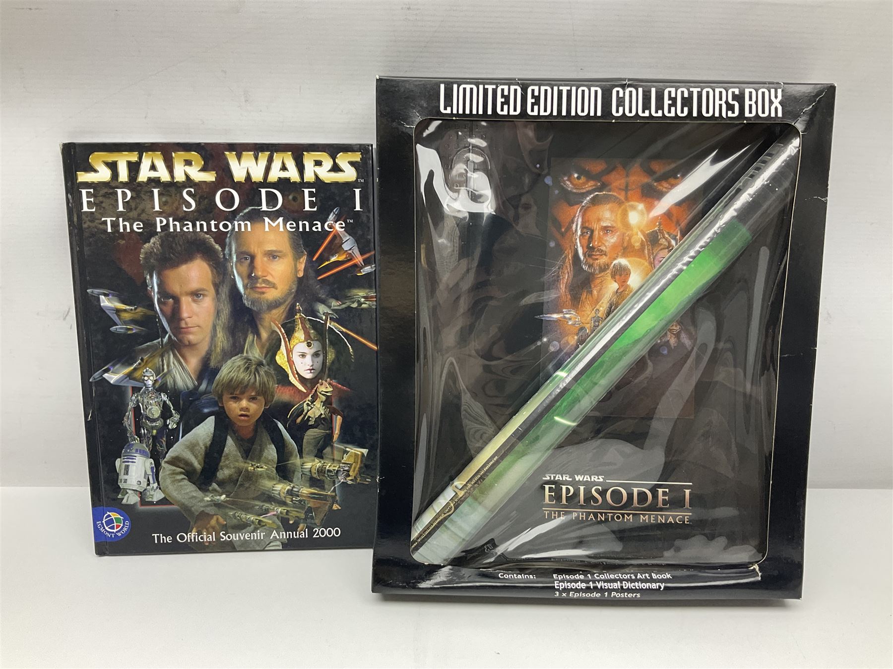 Star Wars - Episode 1 - Sebulba's Podracer, Anakin Skywalker's Podracer, Stap and Battle Droid, Trade Federation Droid Starfighter, Naboo Fighter, Limited Edition Collector's Box of Art Book, Visual Dictionary and three posters and Official Souvenir Annual 2000; all boxed (7)
