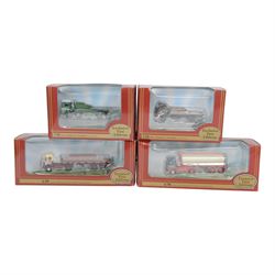 Eight diecast model lorries, comprising limited 1:50 scale Corgi Hauliers of Renown CC12831, two limited edition 1:76 scale Corgi Road Scene examples CC18301 Renault Magnum Curtainside and CC18105 Scania R Series Fridge and five 1:76 scale Exclusive First Editions, including Foden Artic Oval Tanker, Atkinson Artic Flatbed, Foden 4 Axle Flatbed, AEC Ergo 4 Axle Flatbed and AEC MkV Mandator Flatbed, all boxed