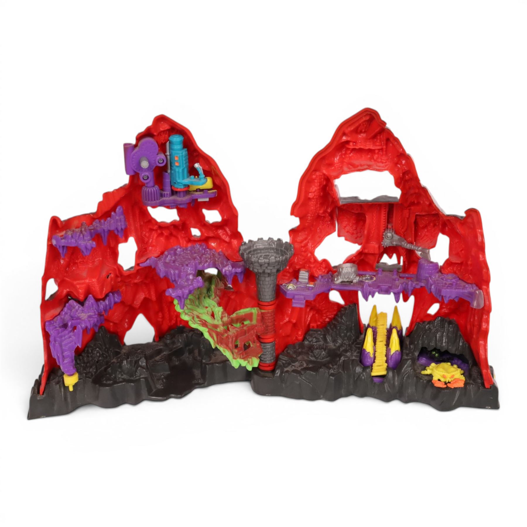 Bluebird Toys Mighty Max playsets, figures and accessories, comprising Trapped in Skull Mountain, Storm's Dragon Island, Droid Invader, Survives Corpus, Dread Heads, two Brain Face Shrunken Heads and a Shrunken Head Vampire, Ape King Doom Zone, Skull Dungeon, Slays the Doom Dragon, Crushers the Hand Doom Zone, ten Mighty Max figures and other figures and accessories 