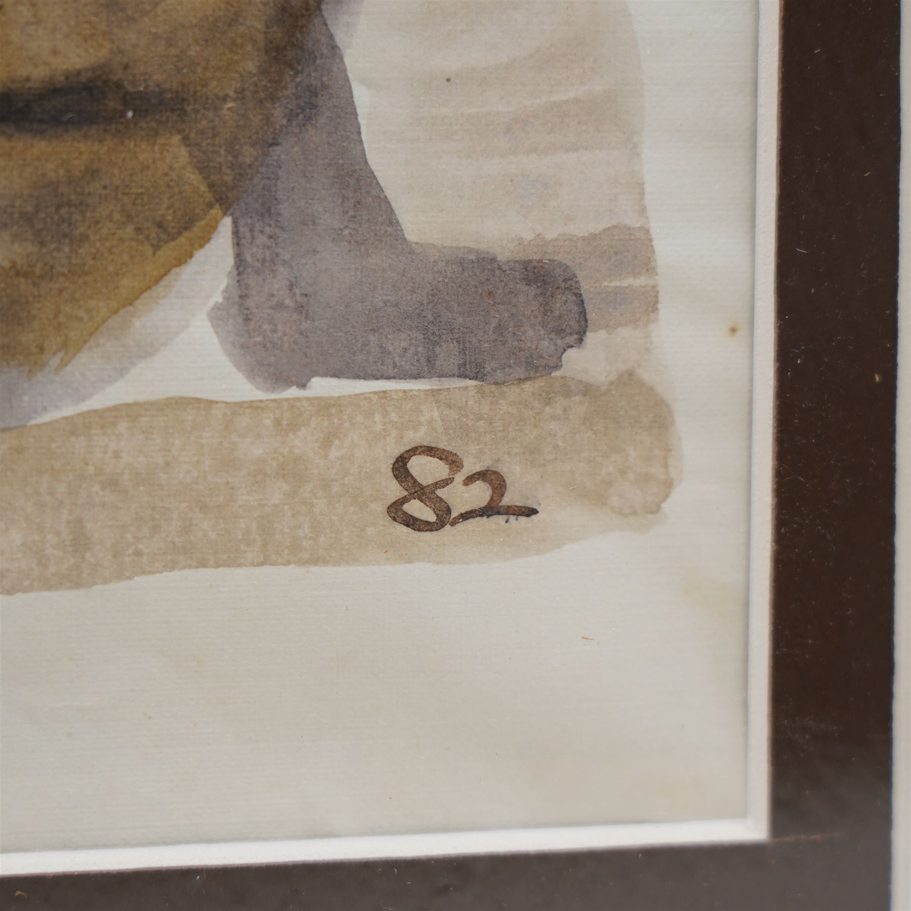 Ivan Peries (Sri Lankan - Columbo '43 Group): Seated Man, watercolour on paper signed with initials and dated '82, 29cm x 19cm (unframed)
Notes: Ivan Peries was a founding member of the '43 group, a 20th century modern art group in Columbo (previously British Ceylon) in the mid-20th century. This and the following work (Lot 6501) were part of a large series of similar works produced by Peries and begun in 1982, they are all dated '82 regardless of the production date in order to preserve continuity. The V&A museum contains three very similar works part of this series.
Provenance: The vendor was a very close friend of the artist and his family. These works were acquired from the wife of the artist - Veronica Peries, during the time she lived at Southend on Sea - UK. 