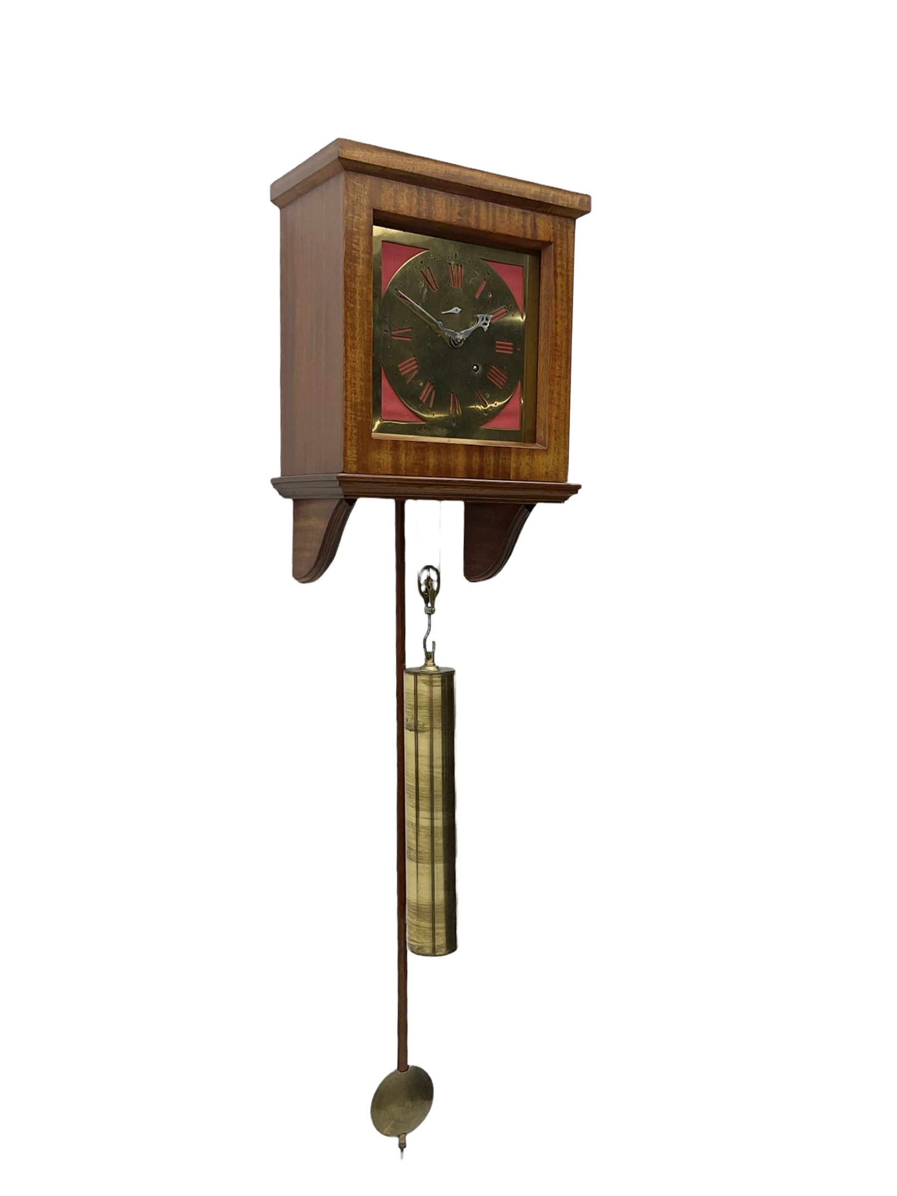 Eightday weight driven wall clock to the constructional design of John Wilding, with a brass