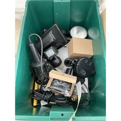 Large quantity of spot lights, shock cords, straps, soldering equipment, glue guns and other hand tools  - THIS LOT IS TO BE COLLECTED BY APPOINTMENT FROM DUGGLEBY STORAGE, GREAT HILL, EASTFIELD, SCARBOROUGH, YO11 3TX