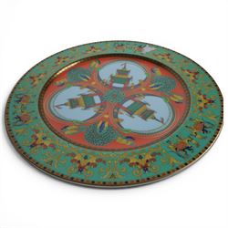 Rosenthal Versace pair of Le Voyage de Marco Polo plates, both boxed, D31cm