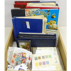  Collection of Great British and World stamps in ten albums/binders including Australia, New Zealand, Germany, St. Helena, Poland, FDCs etc, in one box  