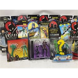 Twenty-four carded action figures of Batman (11) and other Super Heroes including Spiderman, DC Universe, Xyber 9 etc; all in unopened blister packs (24)