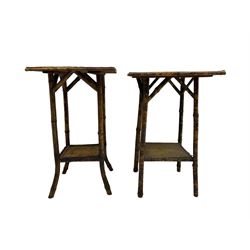 Two bamboo tables 