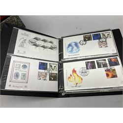 Great British and World stamps, including Military interest and other first day covers, small number of mint Queen Elizabeth II decimal stamps etc, housed in eleven albums / folders
