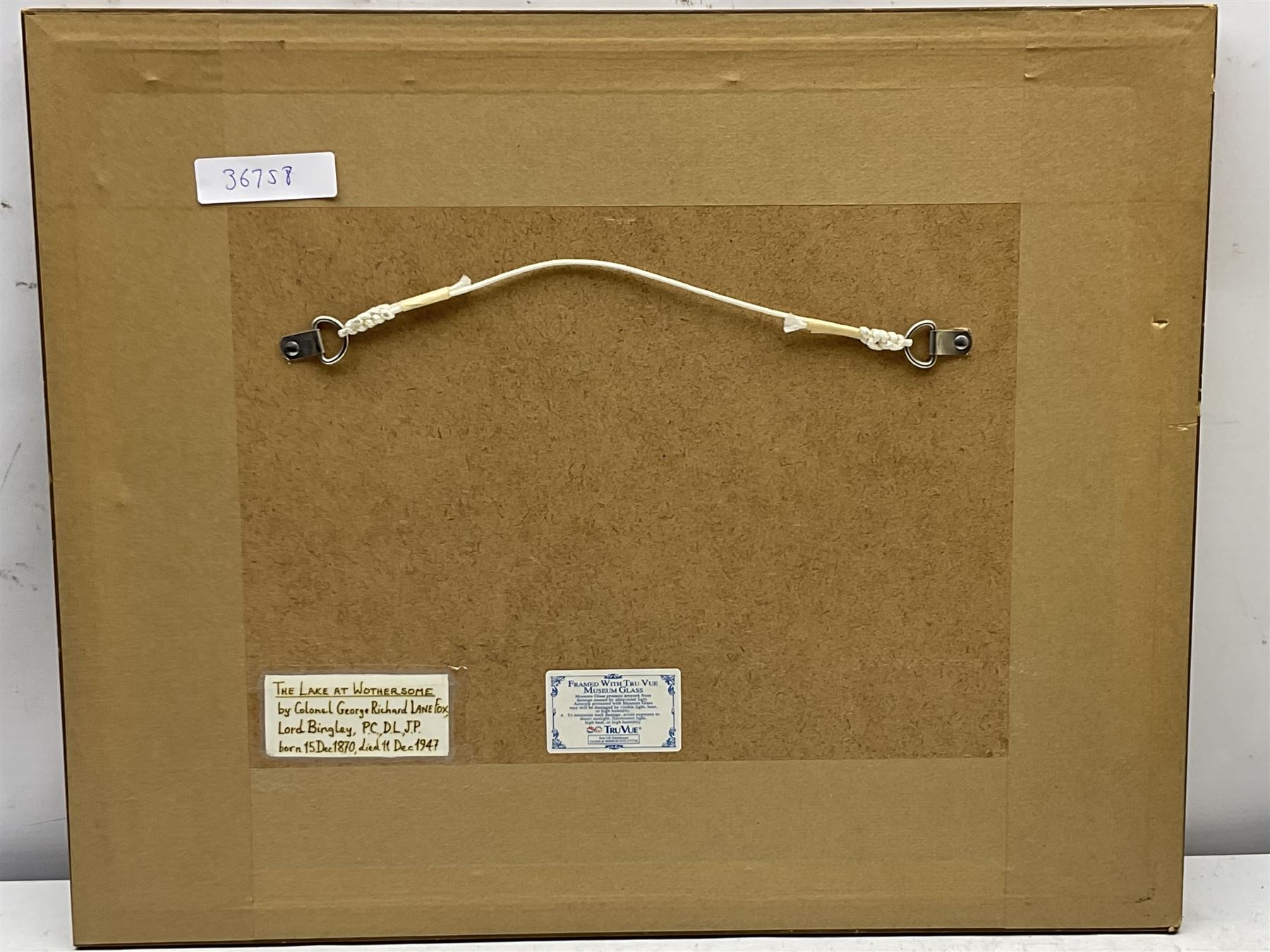 George Richard Lane Fox (1st Baron Bingley) (British 1870-1947): 'The Lake at Wothersome', watercolour unsigned, labelled verso 13cm x 22cm; Joan Ridout (British 20th century): 'Thorn Trees on Dartmouth', watercolour signed 22cm x 32cm; English School (20th century): Tree Landscape, watercolour signed with monogram 25cm x 35cm (3)