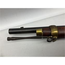 Manton .577/450 Martini Henry rifle, the 82.5cm smooth bored barrel proofed for shot, two barrel bands and bayonet fitting, engraved action with side safety, figured walnut stock with chequered steel butt plate, complete with ramrod, NVN other than 5346 on barrel, L125cm