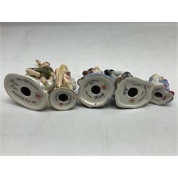 Twelve Wade Collectors Club Figures, comprising six Wind in the Willows figures; Rattie, Mole, Toad, Badger, Weasel and Rattie and Mole on the Water, Six Peter Pan figures; Captain Hook, Peter Pan, Wendy, John, Michael and Tinkerbell  