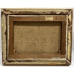 Donald Wood (British 1889-1953): The Hunt, oil on canvas unsigned, attributed verso 30cm x 40cm