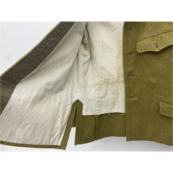 Japanese Type 38 winter tunic, the lining stamped with various Japanese character marks
