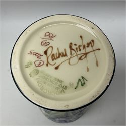 Moorcroft limited edition vase, of tapering form, decorated in the Ostara pattern by Rachel Bishop, circa 2005, no. 69/100, H21cm, with original box