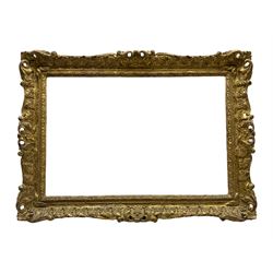 FRAMES - Swept gilt frame, aperture 40cm x 60cm, overall 53cm x 74cm 