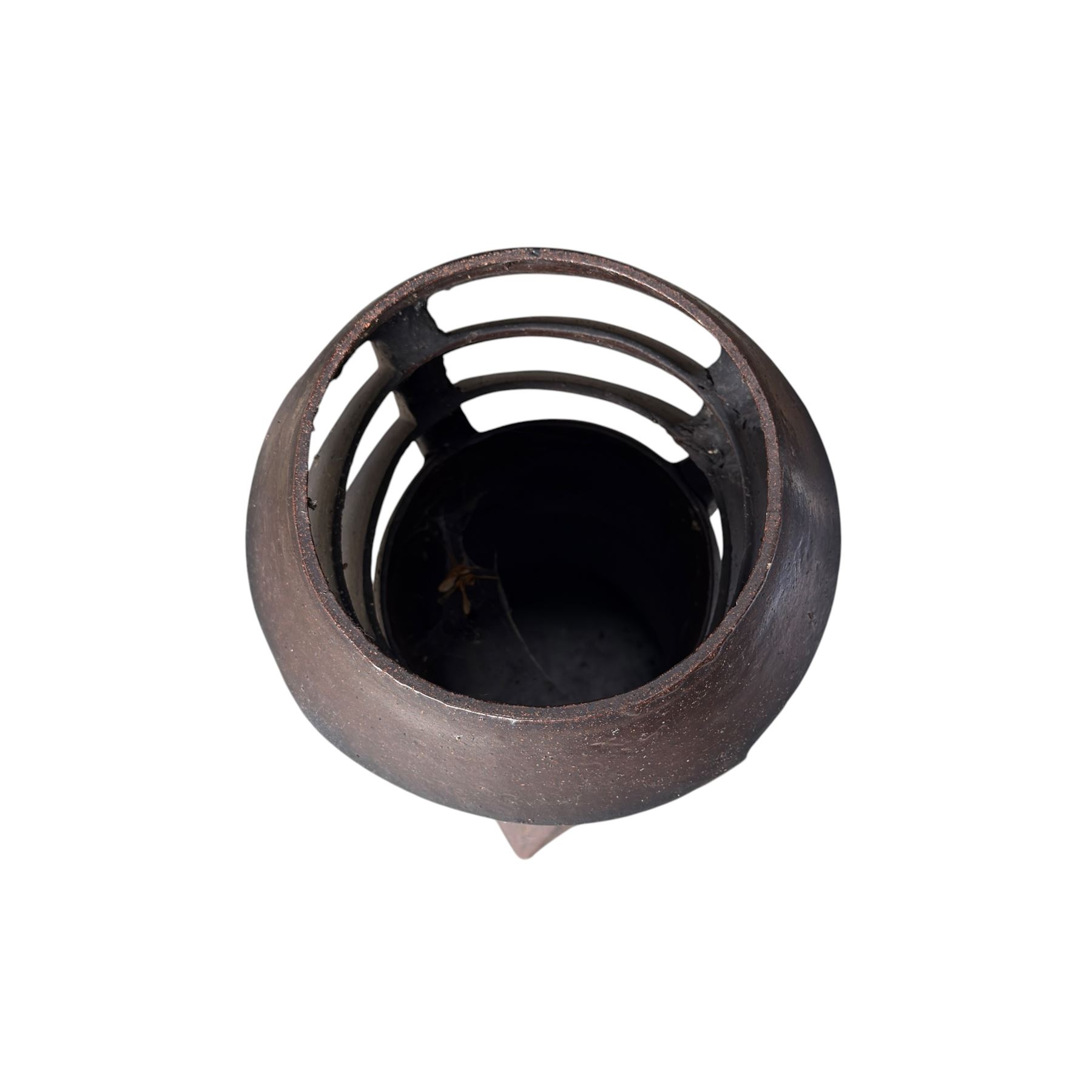  Terracotta chimney pot along with green painted outdoor lamp
