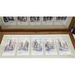 After Margaret Clarkson (British 1941-): 'Wash With Mother' 'Porridge Again' and 'Shoe Shine Boy', three limited edition colour prints signed and numbered together with two more framed prints after the artist each comprising of five limited edition signed colour prints max 28cm x 38cm (5)