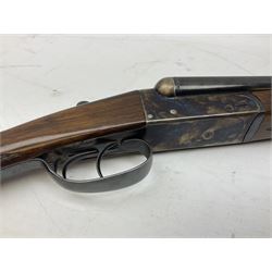 Spanish Ugartechea 20-bore double barrel side-by-side boxlock non-ejector sporting gun, retailed by Parker Hale Birmingham, with 67.5cm barrels, walnut stock with chequered grip and fore-end No.171199 L112cm overall SHOTGUN LICENCE REQUIRED