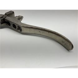 Smith & Wesson Russian .44 calibre Ideal nickel plated iron loading tool incorporating bullet mould L23cm