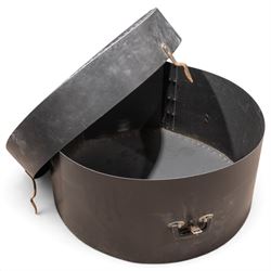 1930s Carlton Standard large concert bass drum, with Remo Fiberskyn 2 head, wooden shell and metal tension rods, on chrome cradle stand, with black hard carry case, D69cm